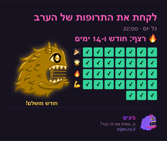 כרטיס שיתוף עם מפלצת זהב על רצף מושלם