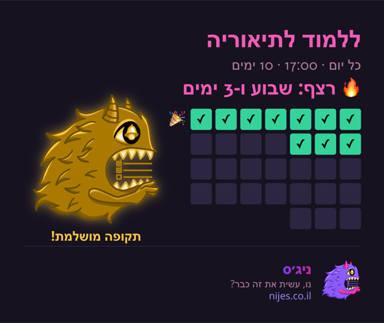 כרטיס שיתוף עם מפלצת זהב על רצף מושלם